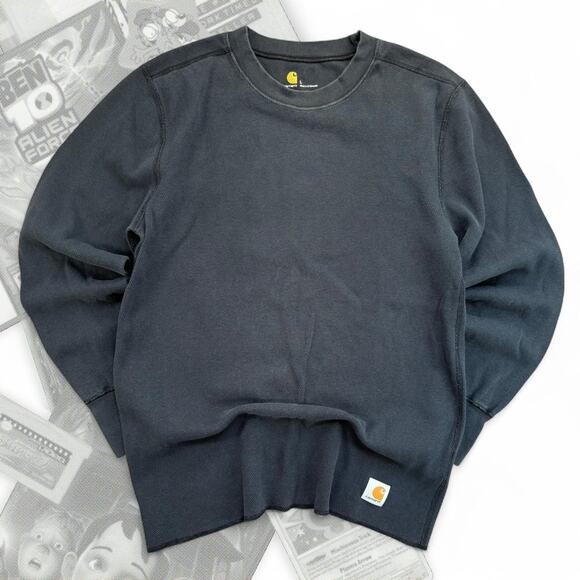 Carhartt force black Thermal Canvas Long Sleeve Tee - Picture 1 of 7